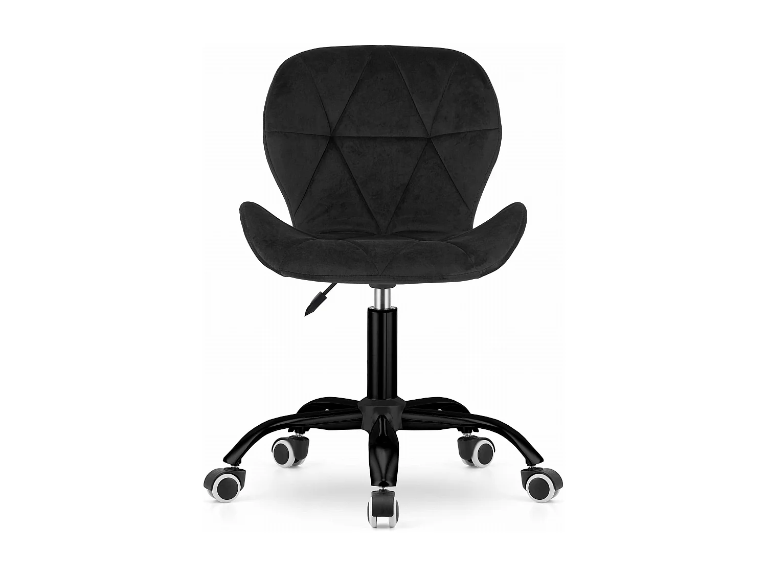 Fauteuil pivotant ergonomique Valora NOTO en velours noir pour bureau