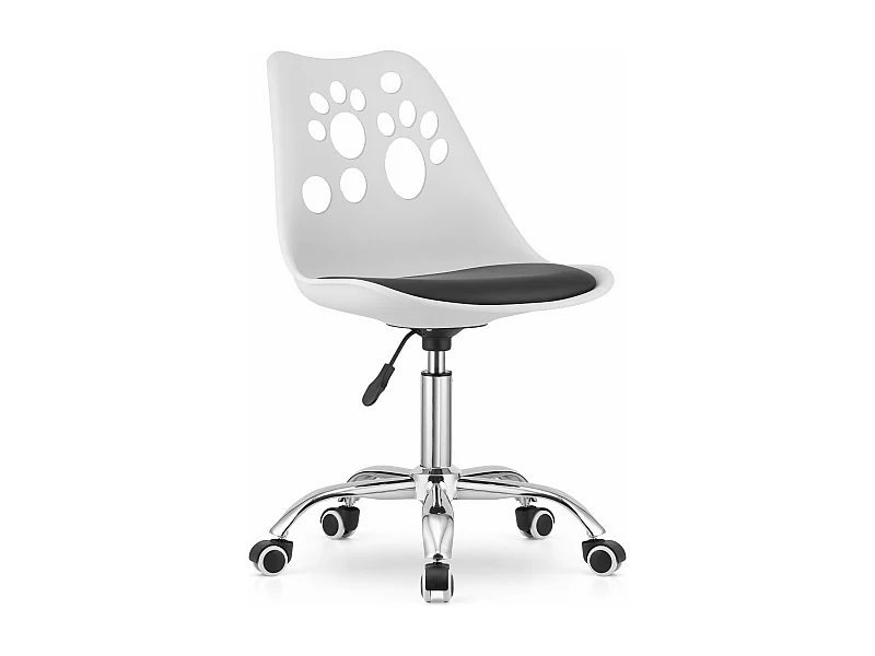 Fauteuil pivotant Valora PRINT, design ergonomique noir et blanc