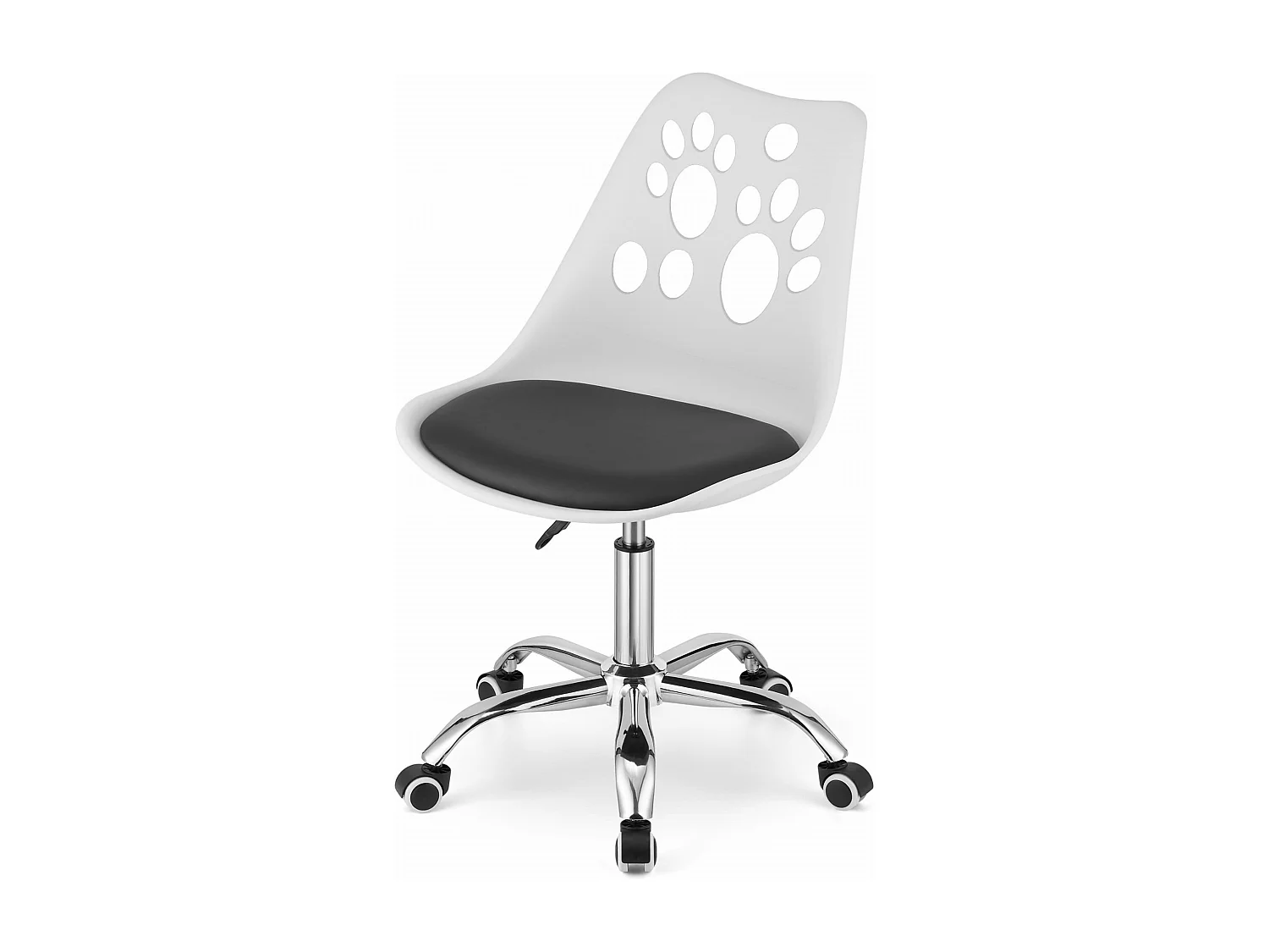 Fauteuil pivotant Valora PRINT, design ergonomique noir et blanc