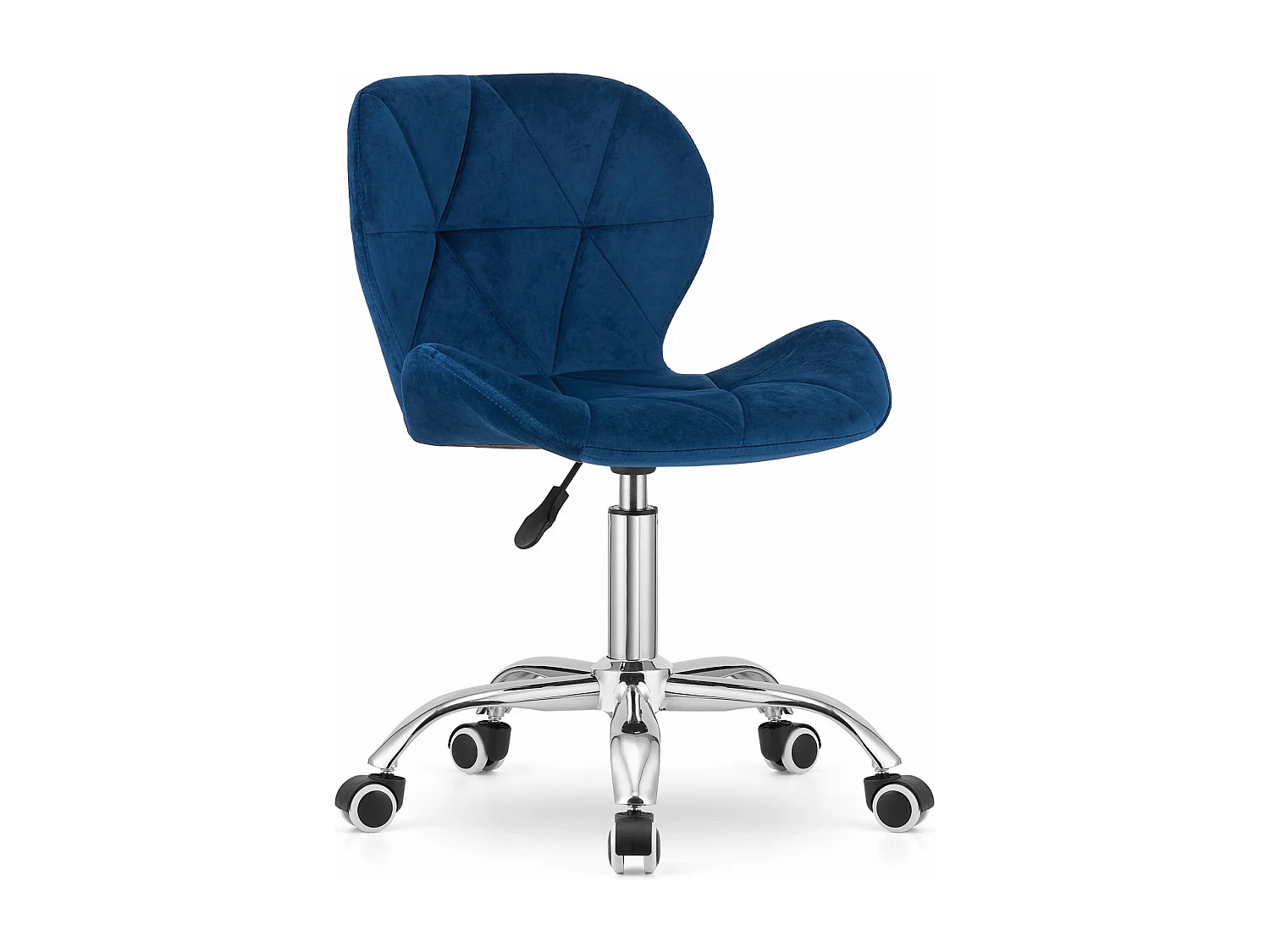 Silla giratoria ergonómica Valora AVOLA de terciopelo azul marino