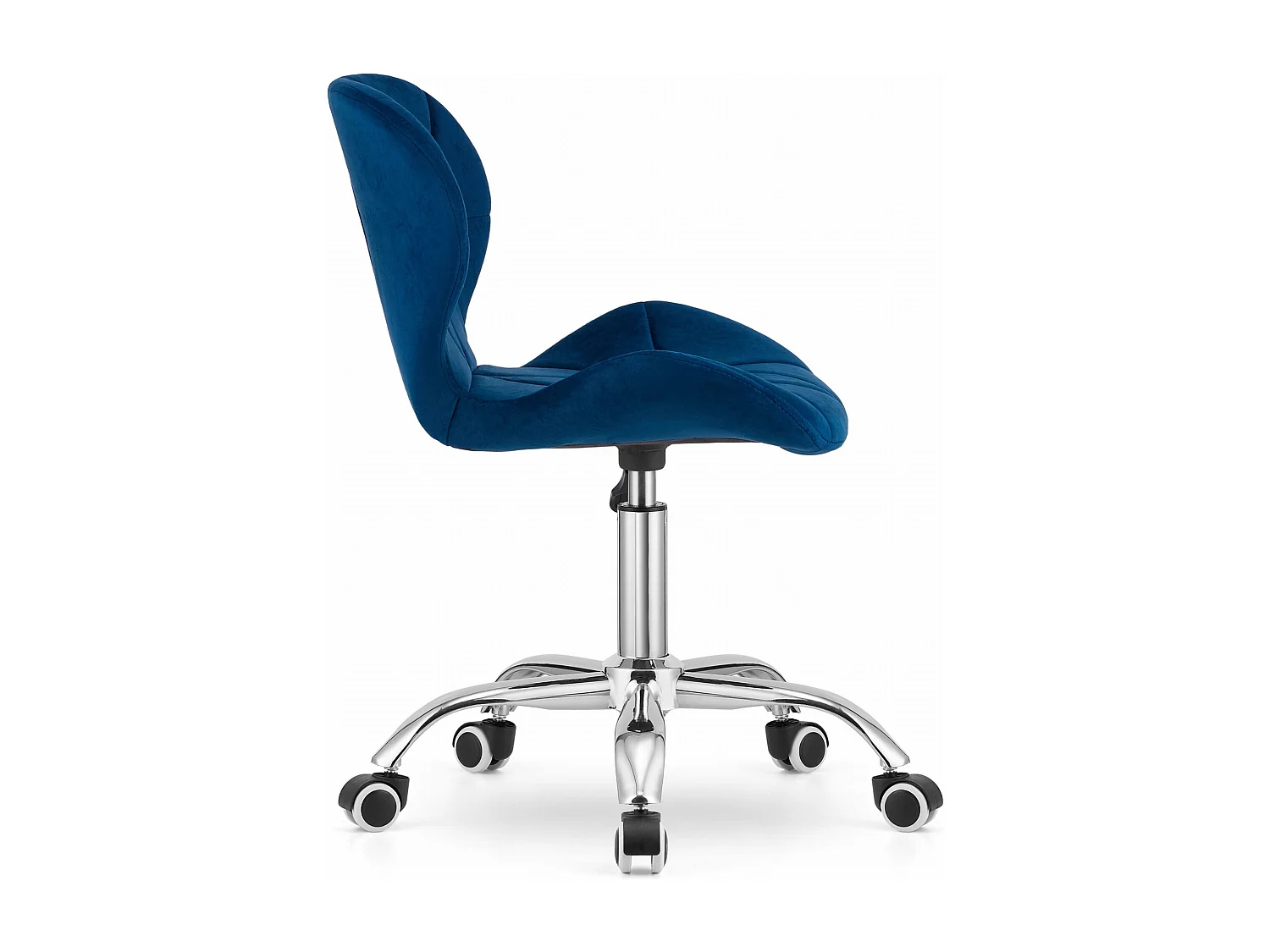 Silla giratoria ergonómica Valora AVOLA de terciopelo azul marino
