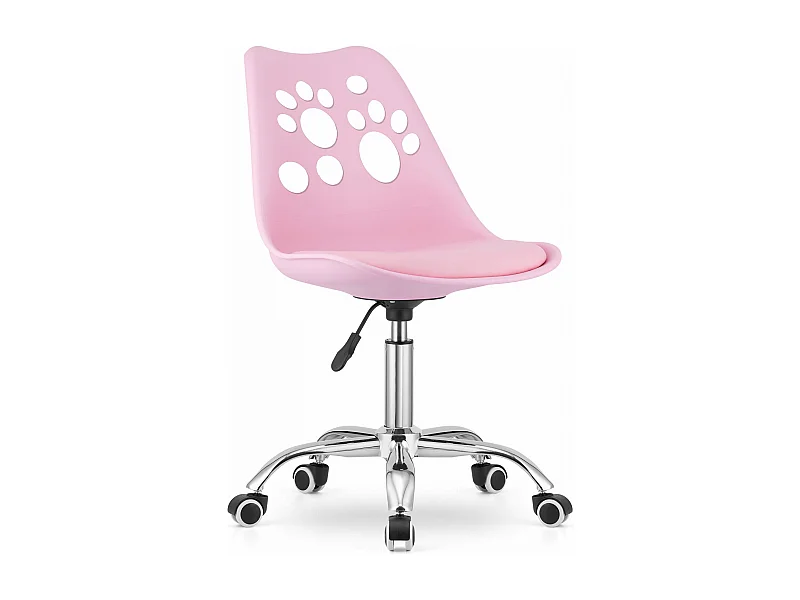 Fauteuil pivotant Valora PRINT rose, design ergonomique pour bureau à domicile