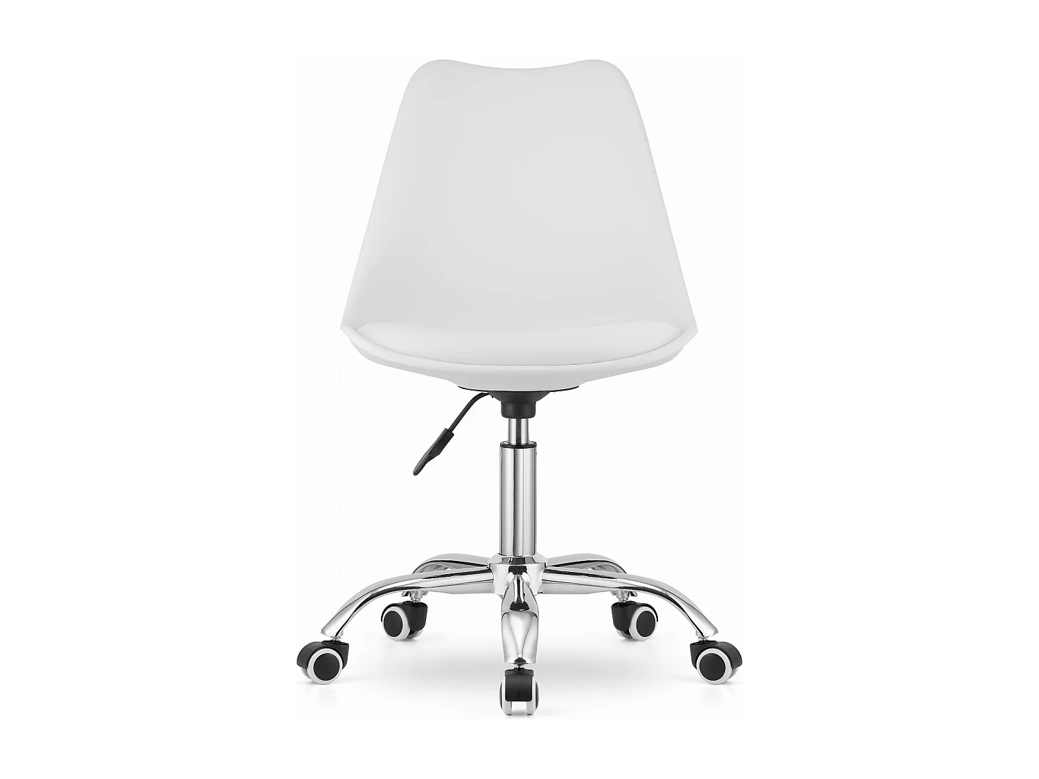 Fauteuil pivotant Valora VIRO en polypropylène blanc et similicuir