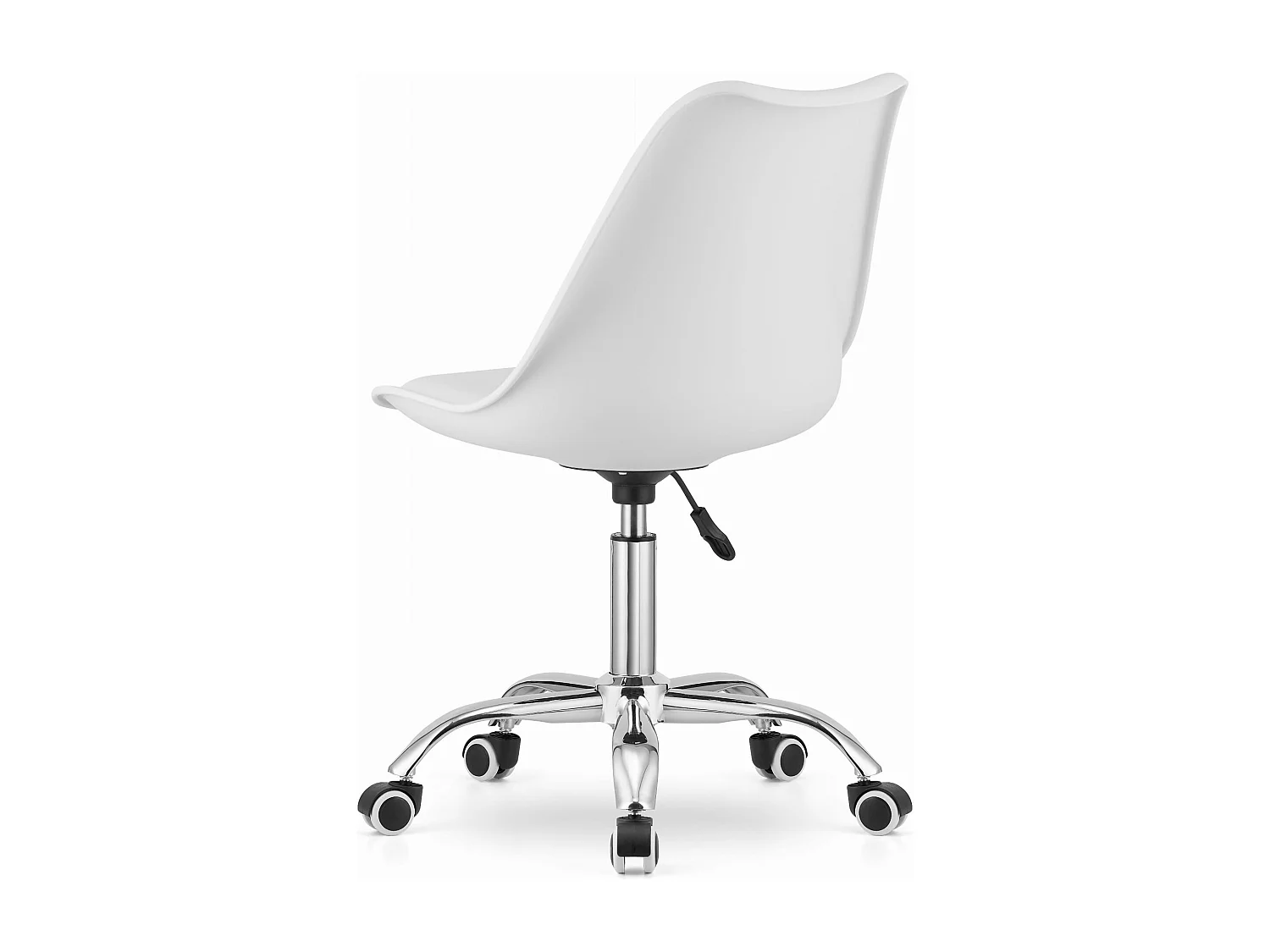 Fauteuil pivotant Valora VIRO en polypropylène blanc et similicuir
