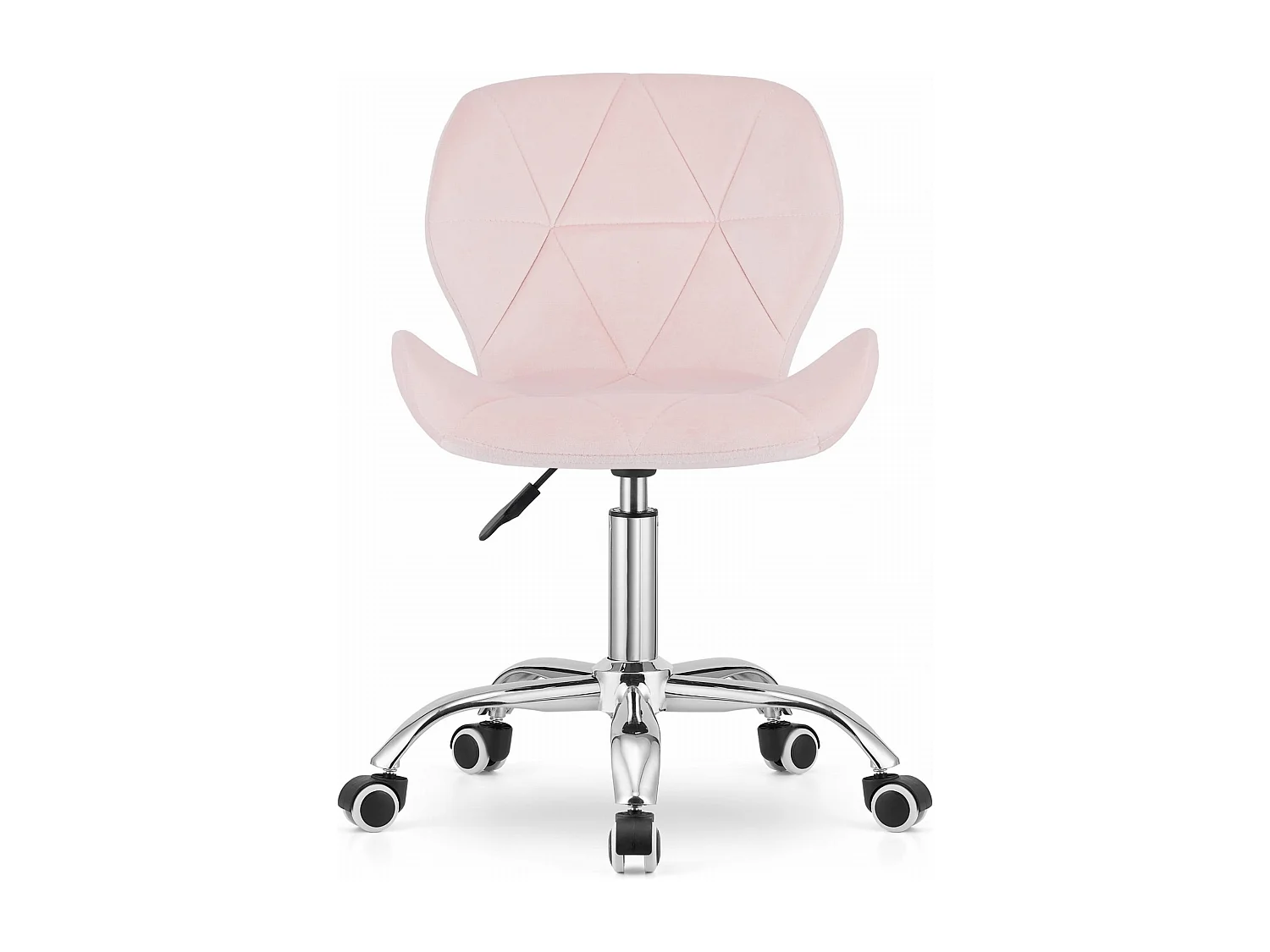 Valora AVOLA Fauteuil pivotant en velours rose ergonomique pour bureau