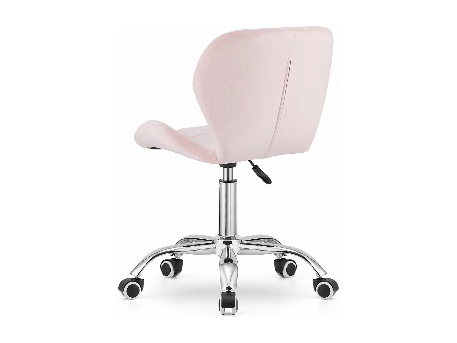Valora AVOLA Fauteuil pivotant en velours rose ergonomique pour bureau