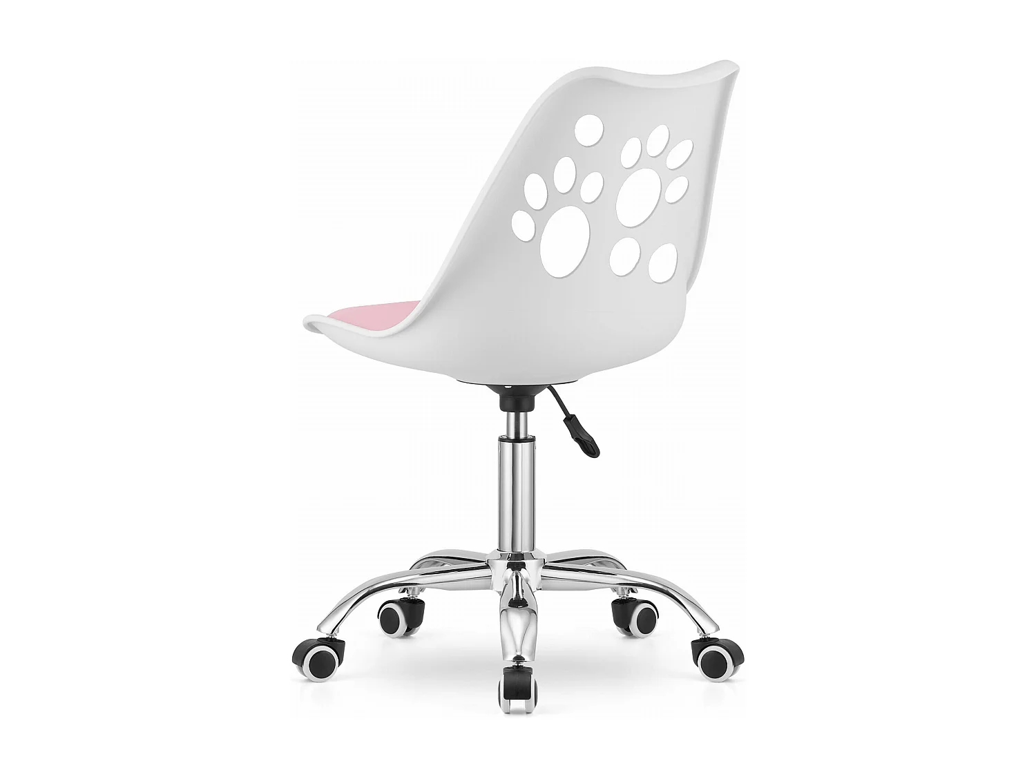 Fauteuil pivotant ergonomique Valora PRINT blanc et rose pour la maison