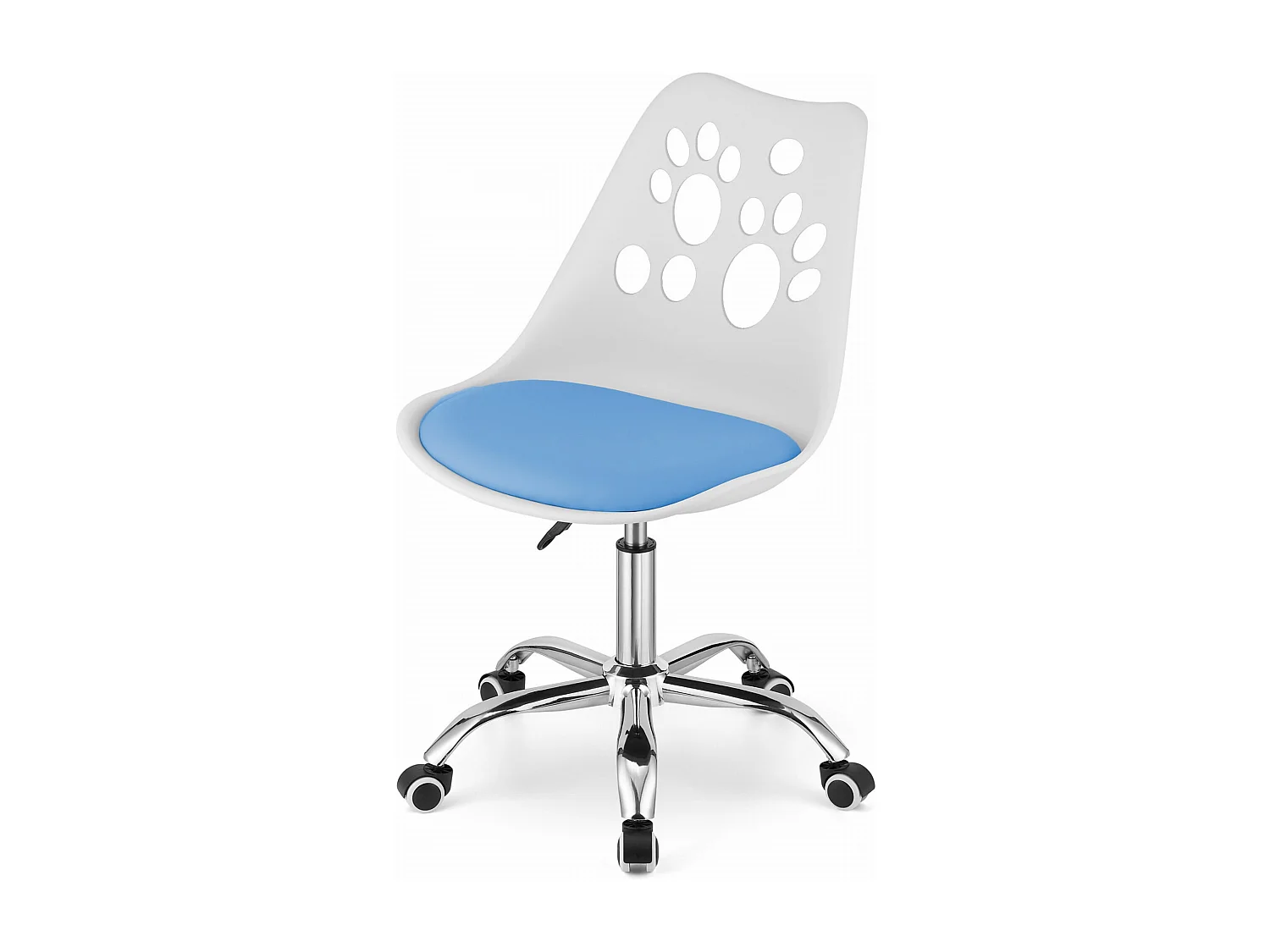 Fauteuil pivotant ergonomique Valora PRINT blanc et bleu pour la maison
