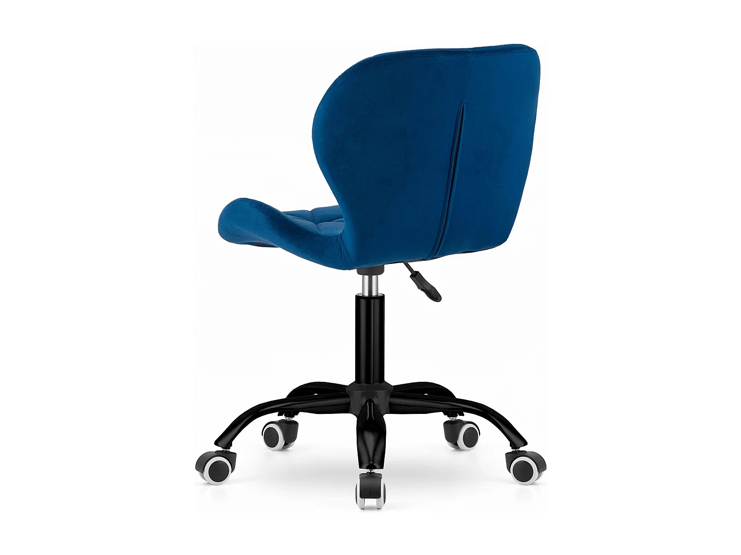 Silla giratoria Valora NOTO de terciopelo, diseño ergonómico azul marino
