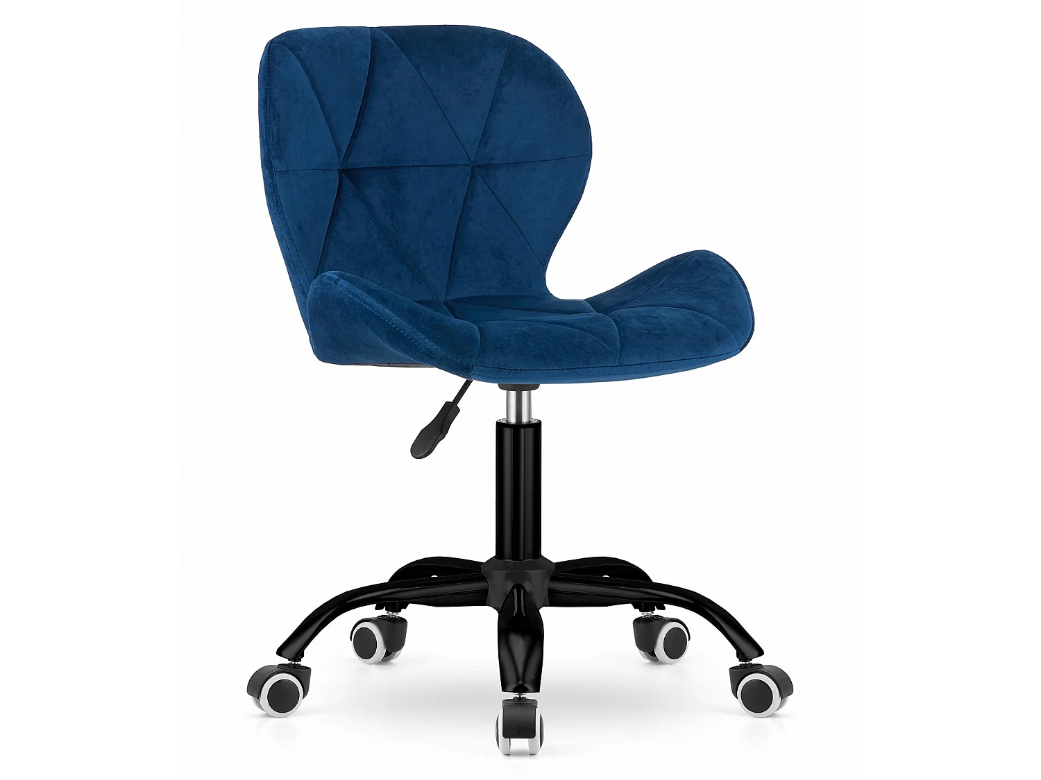 Valora NOTO Drehsessel aus Samt, Marineblau, ergonomisches Design