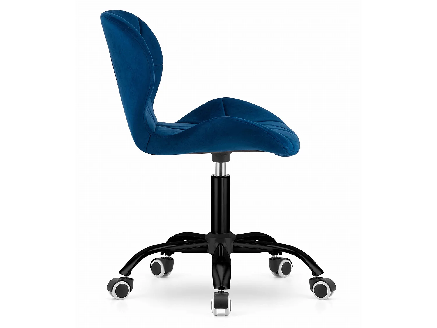Valora NOTO Drehsessel aus Samt, Marineblau, ergonomisches Design