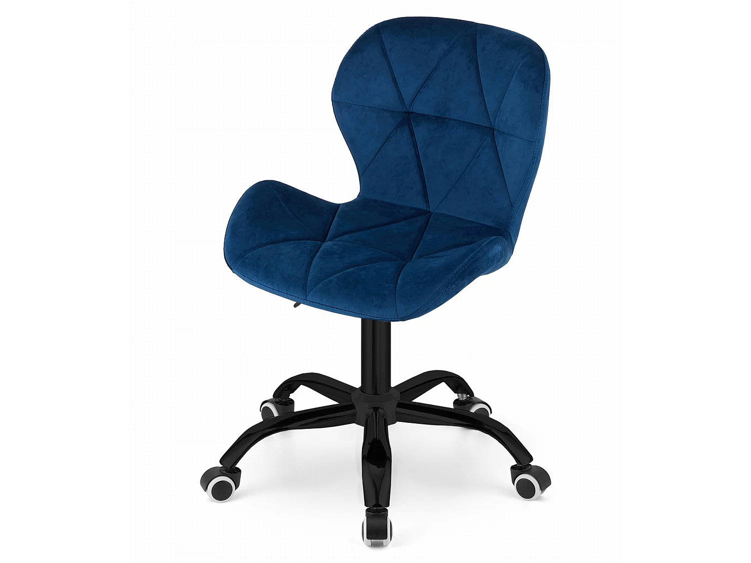 Valora NOTO Drehsessel aus Samt, Marineblau, ergonomisches Design