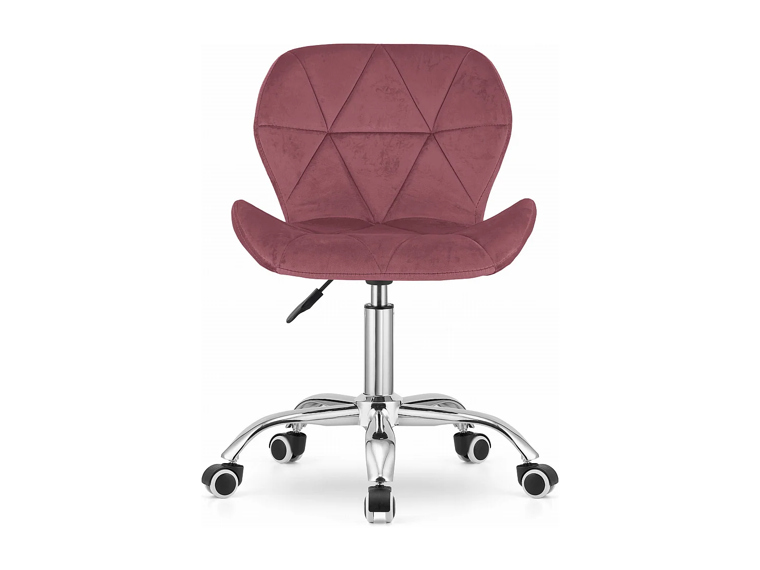 Fauteuil pivotant Valora AVOLA en velours rose foncé, design ergonomique