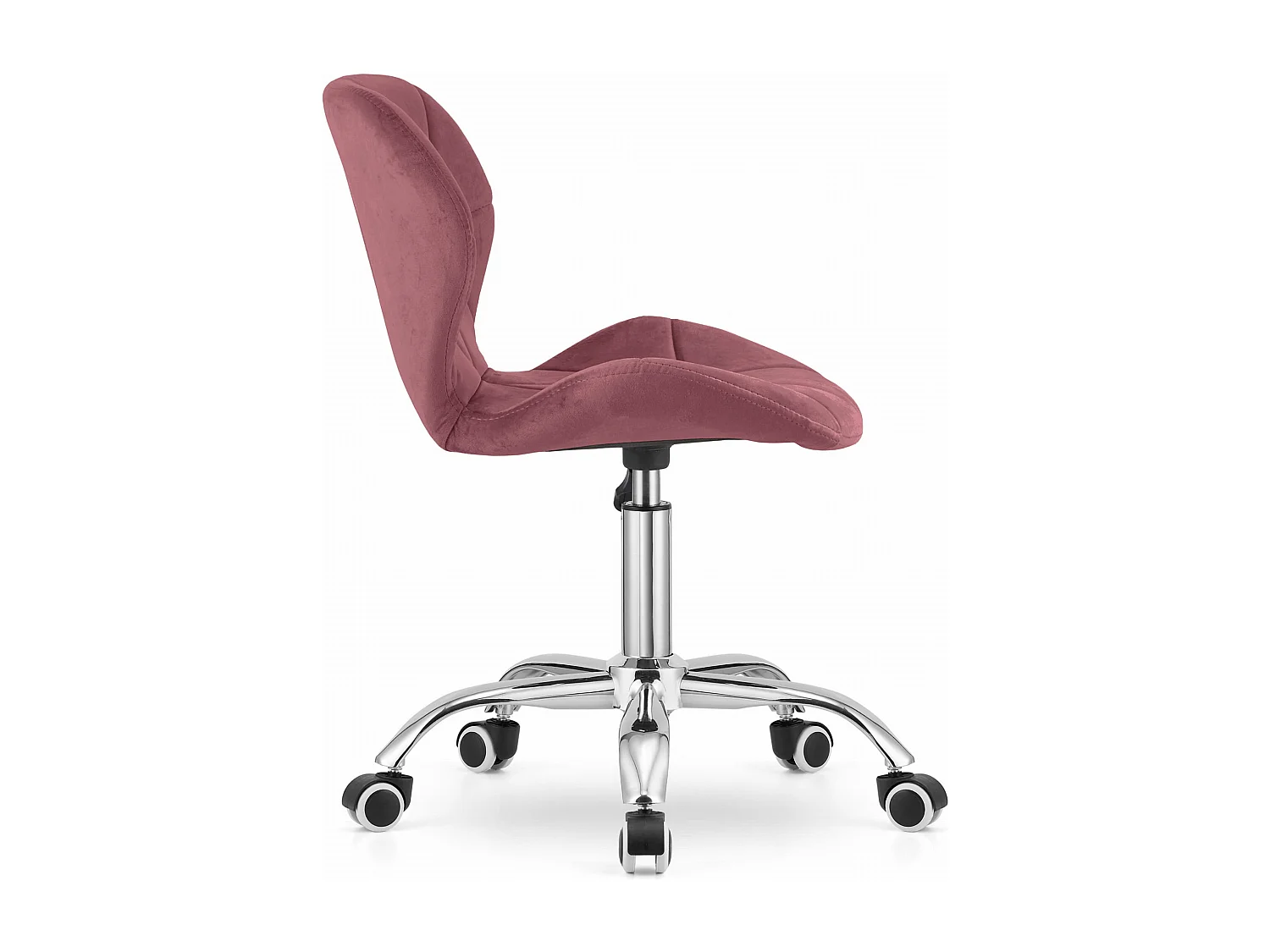 Fauteuil pivotant Valora AVOLA en velours rose foncé, design ergonomique
