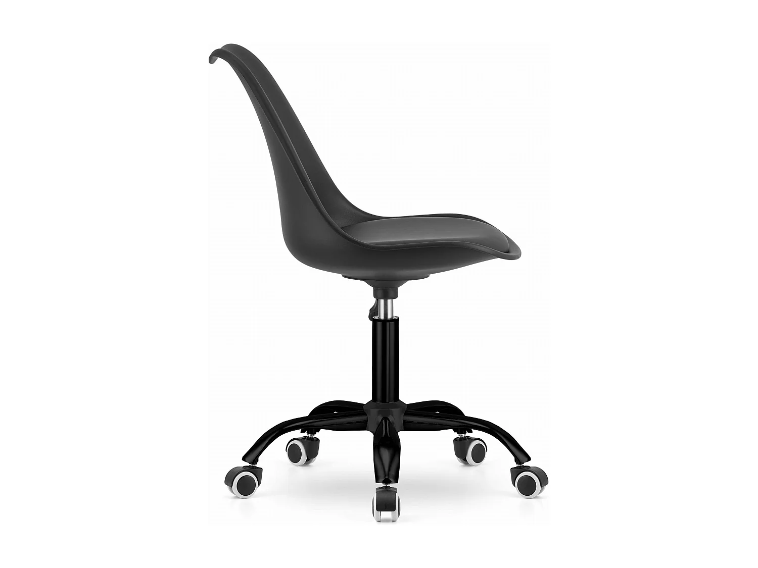 Fauteuil pivotant Valora ANDRIA, base noire, siège de bureau réglable