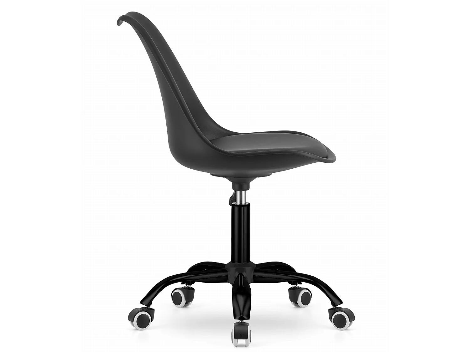 Fauteuil pivotant Valora ANDRIA, base noire, siège de bureau réglable