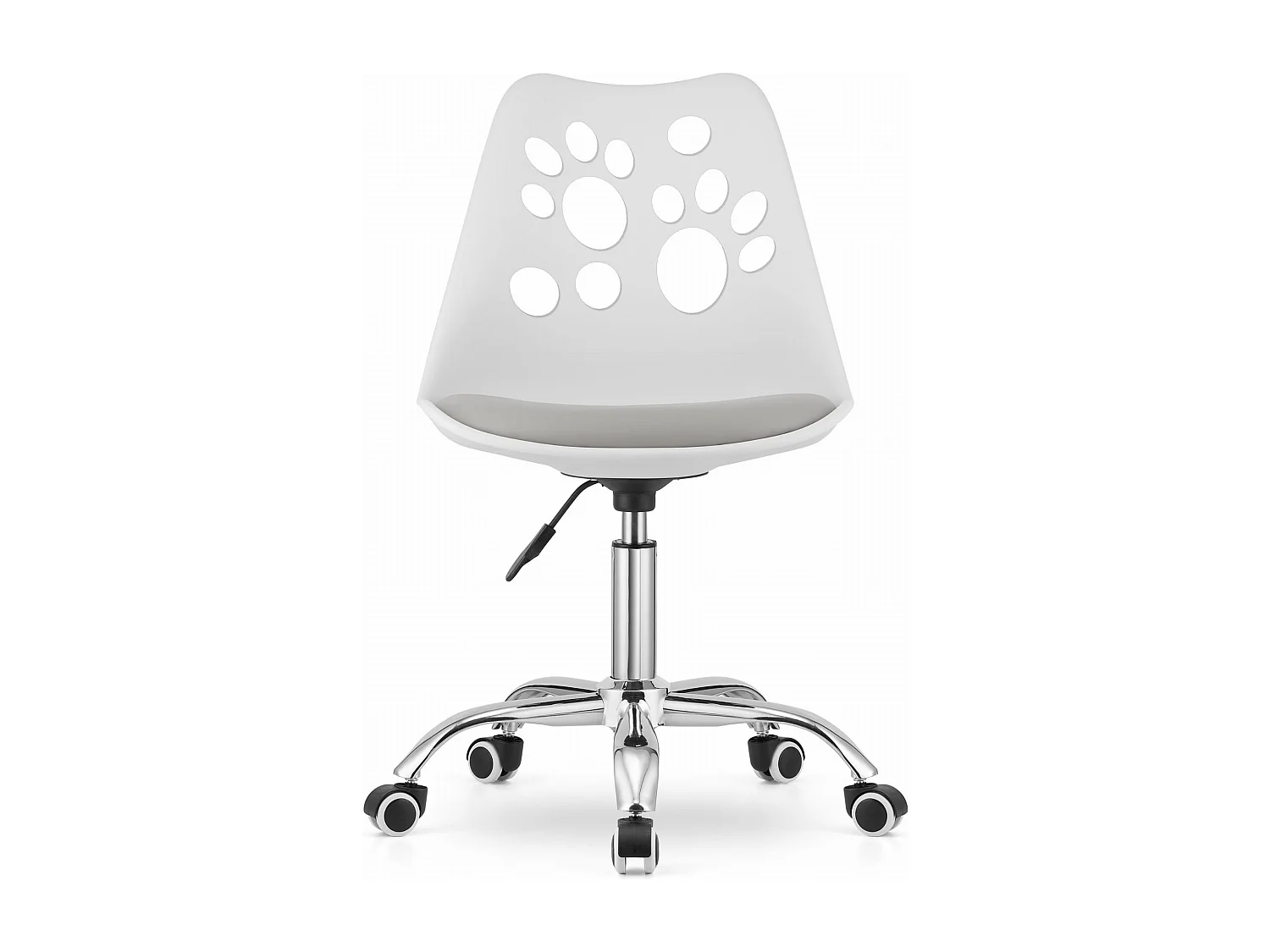 Silla giratoria ergonómica Valora PRINT blanca y gris para oficina en casa