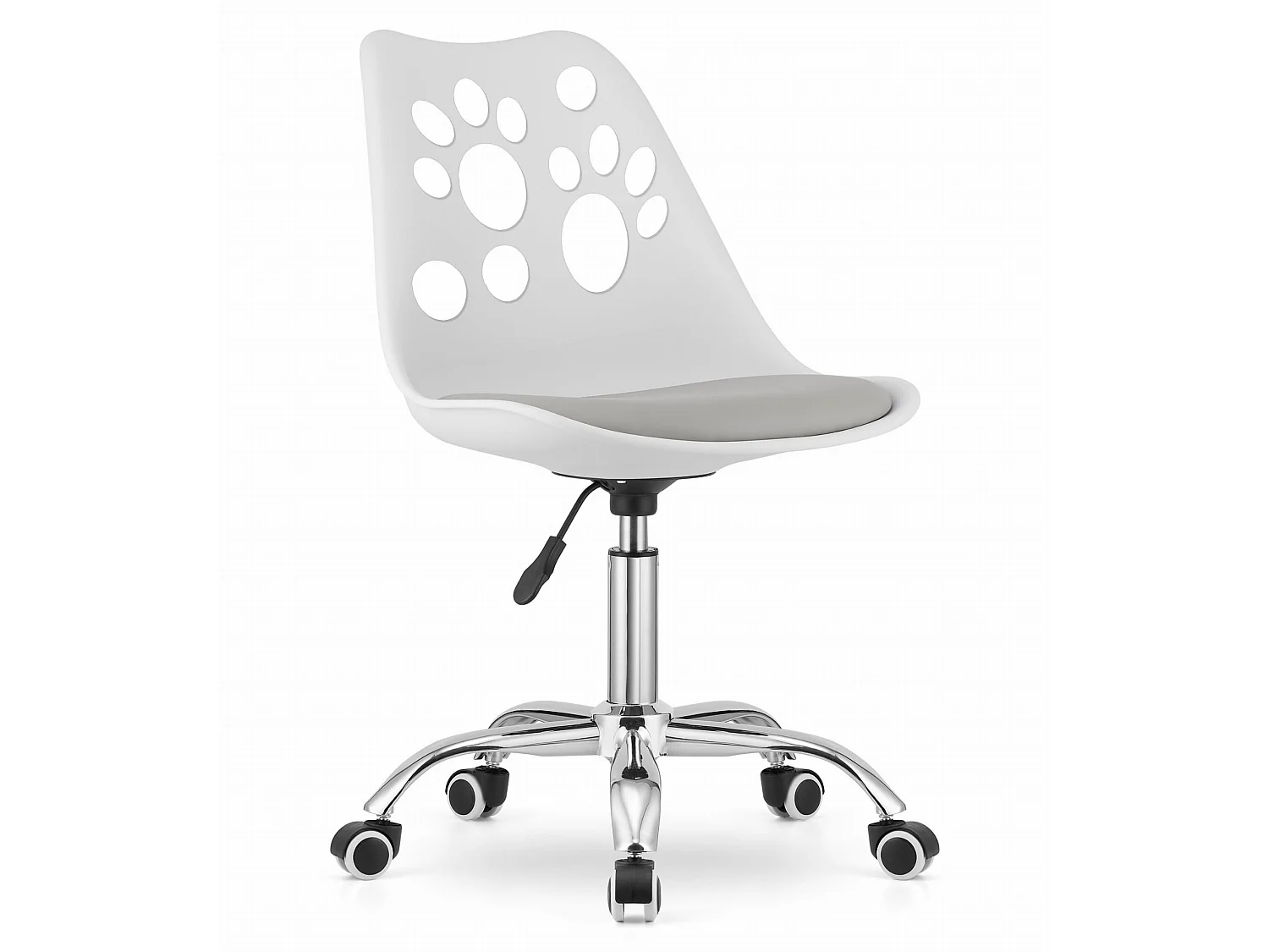 Fauteuil pivotant ergonomique Valora PRINT blanc et gris pour bureau à domicile