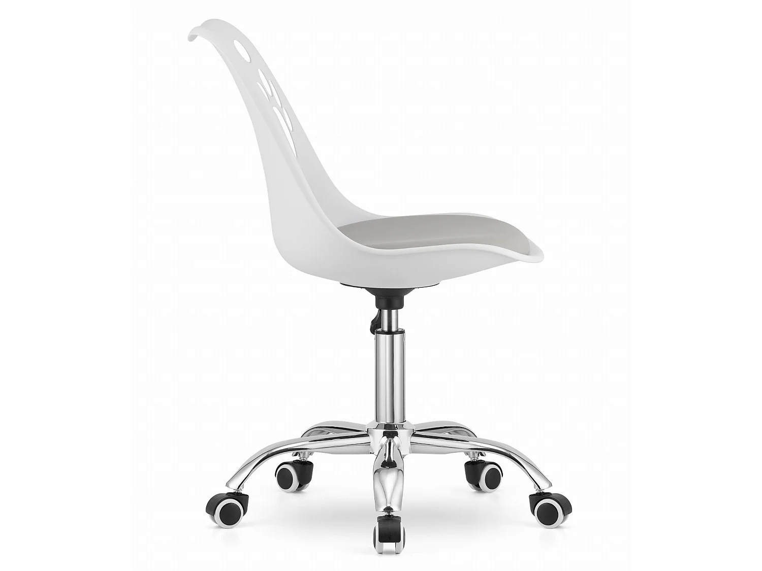 Fauteuil pivotant ergonomique Valora PRINT blanc et gris pour bureau à domicile
