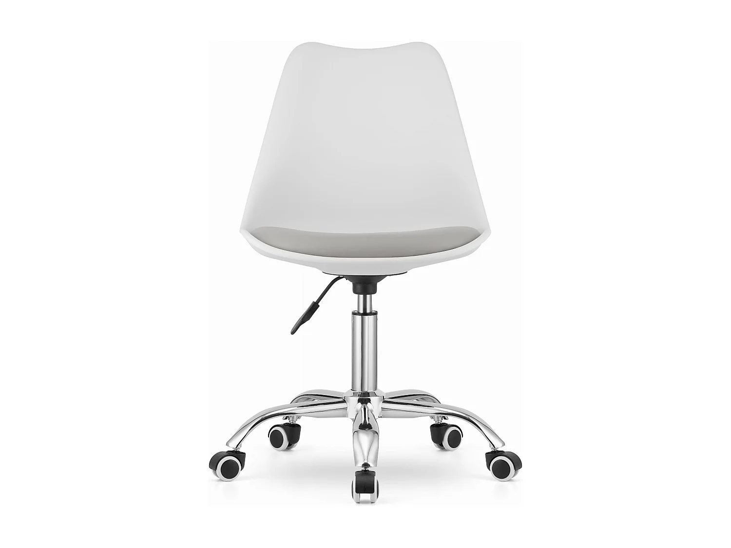 Silla giratoria Valora VIRO, diseño ergonómico para oficina, blanca y gris.