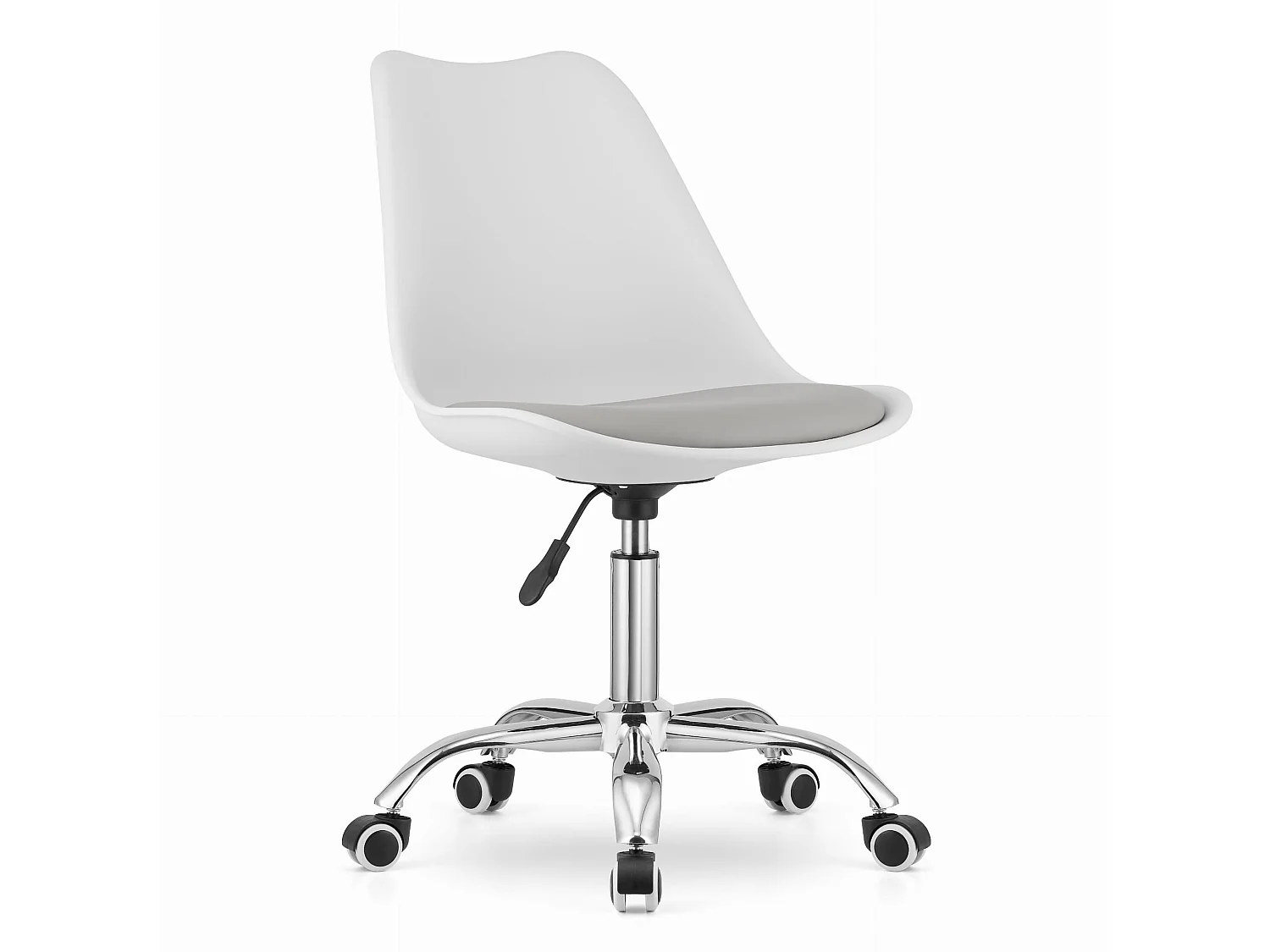 Fauteuil pivotant Valora VIRO blanc et gris, design ergonomique pour bureau
