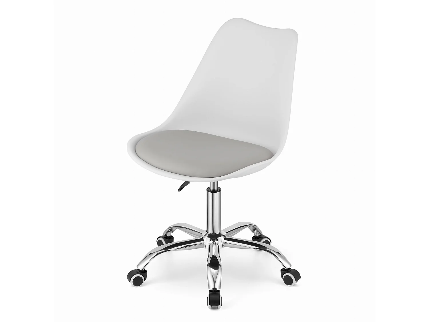 Fauteuil pivotant Valora VIRO blanc et gris, design ergonomique pour bureau