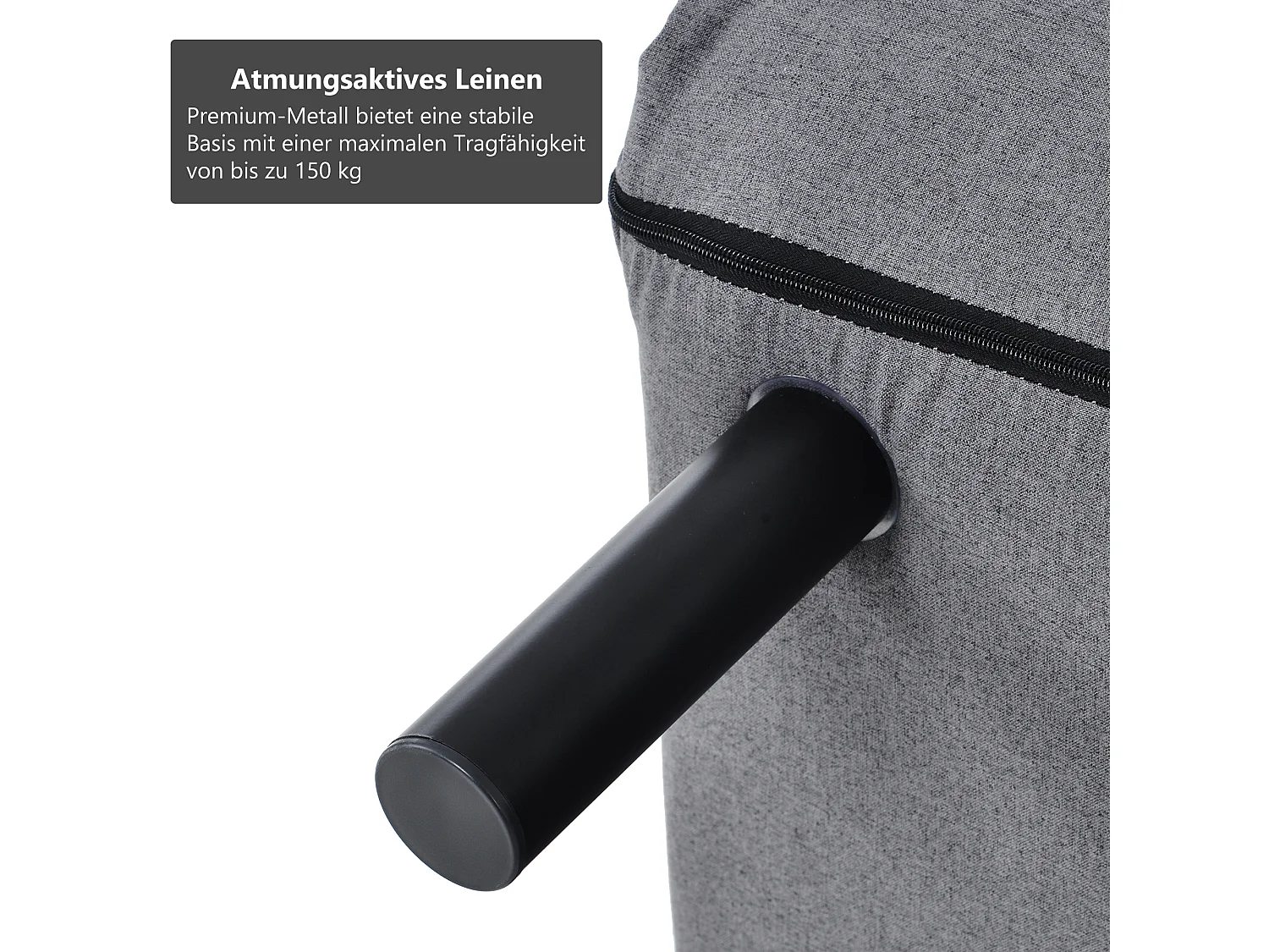 Fauteuil-lit convertible avec dossier réglable 6 positions, coussin inclus et assise rembourrée, idéal pour maison ou bureau