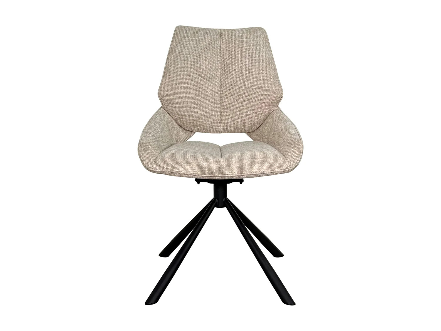 Chaise pivotante beige assise baquet (lot de 2) LIGURIE