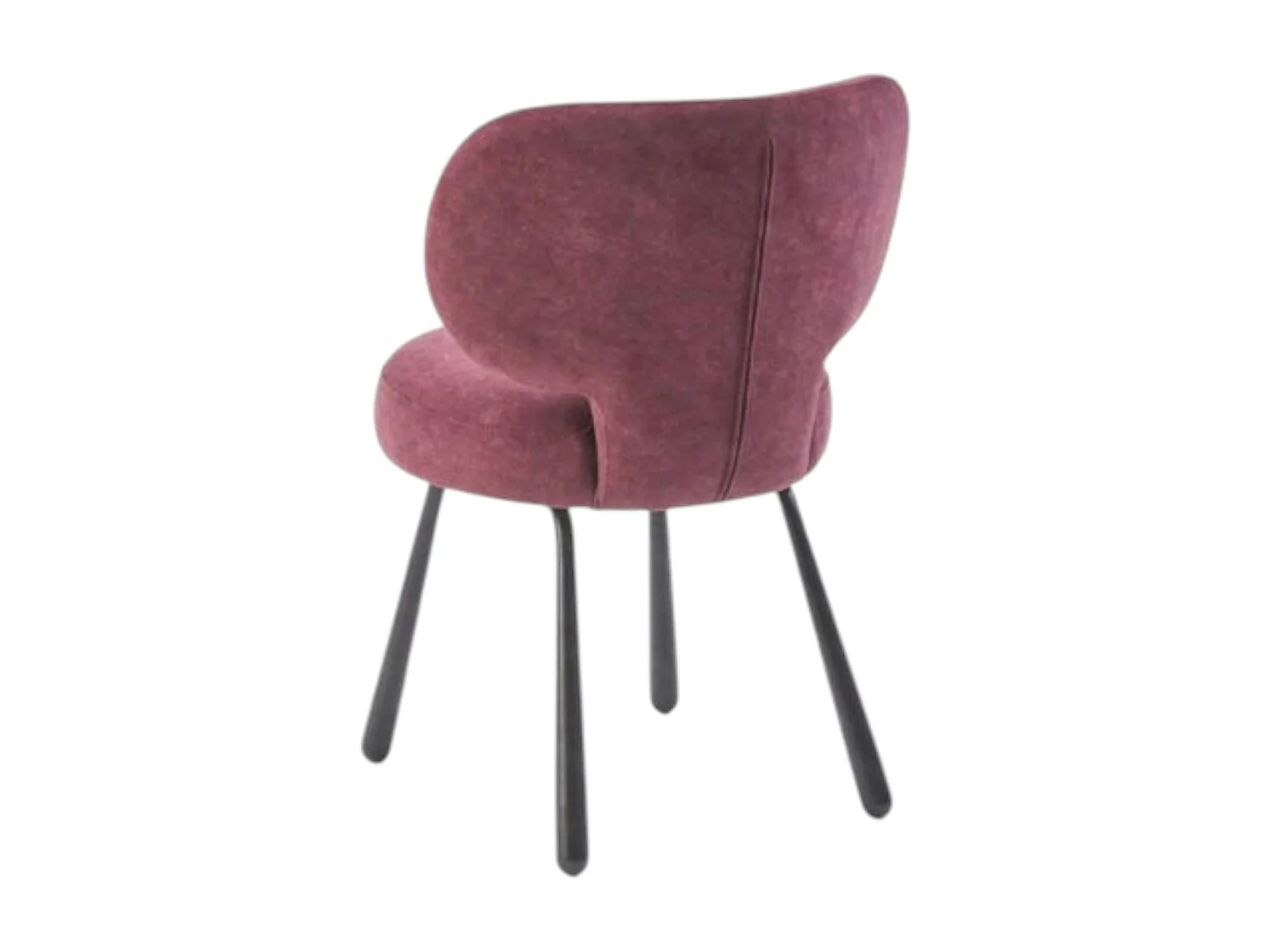 Chaise de salle à manger prune, assise ronde (lot de 2) LIGURIE