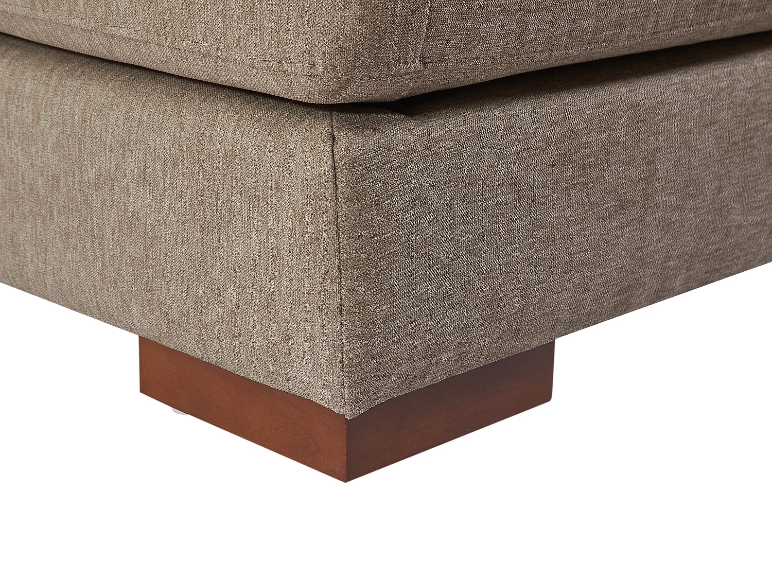 Grand canapé d'angle panoramique en tissu taupe SPERONE