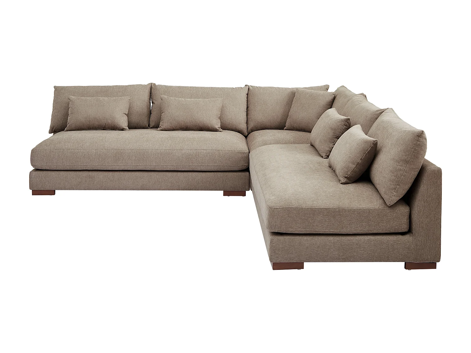 Canapé d'angle réversible en tissu texturé taupe SPERONE