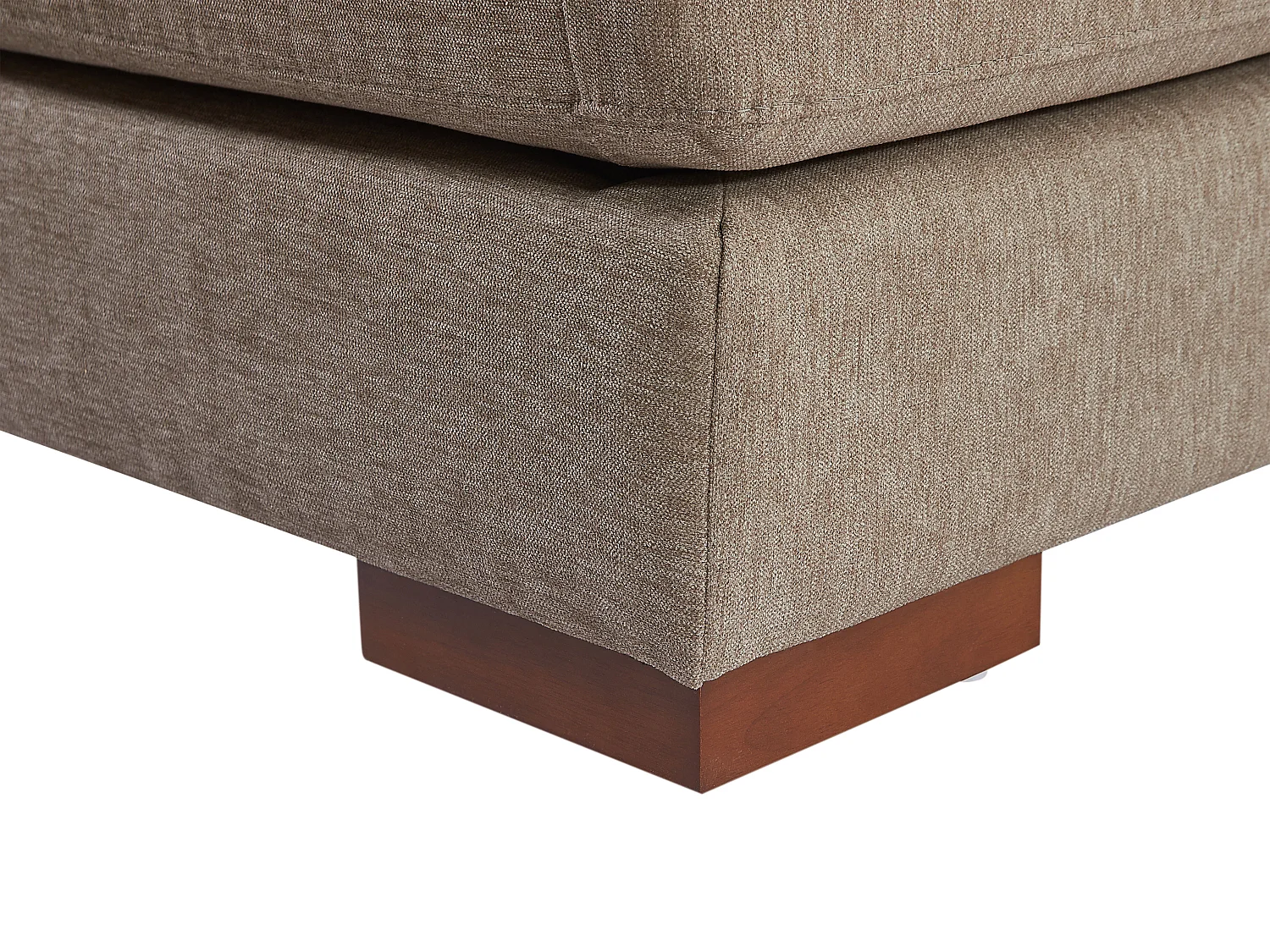 Pouf en tissu texturé taupe SPERONE