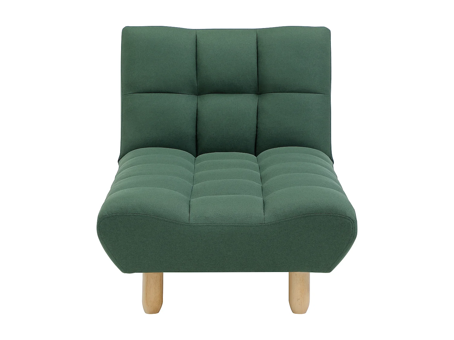 Méridienne clic clac en tissu vert ESTEBAN