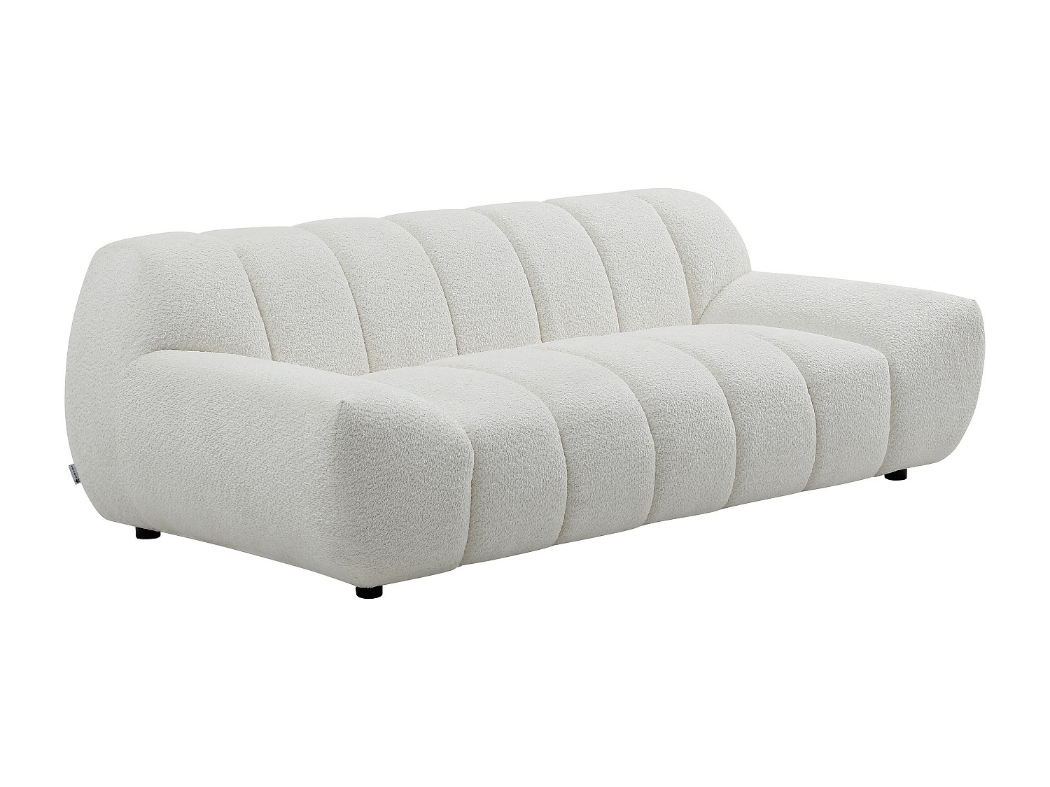 2-seters sofa i hvit bouclé-stoff SORIELI