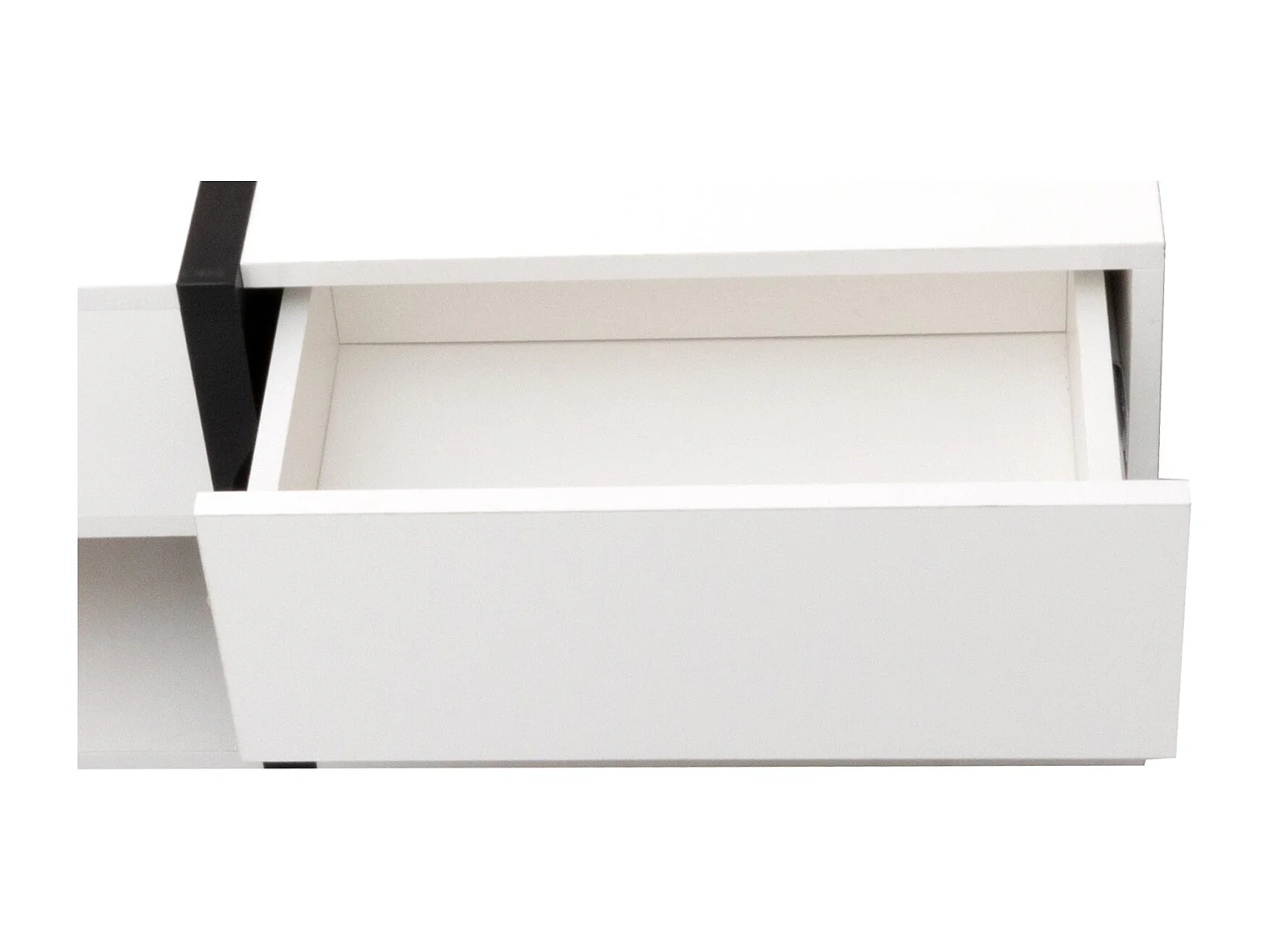 Woonkamer salontafel met 4 lades, modern design, twee planken, uniek design, wit