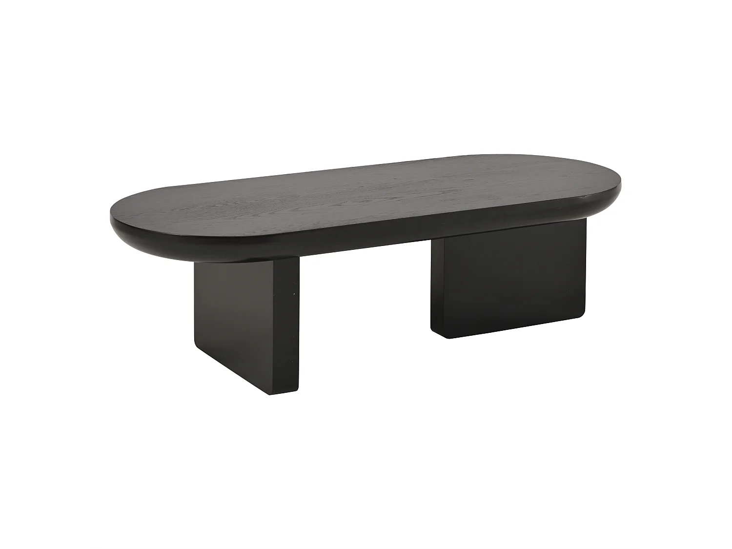Table basse de salon avec plateau ovale - Table d'appoint pour salon, chambre à coucher - Noir