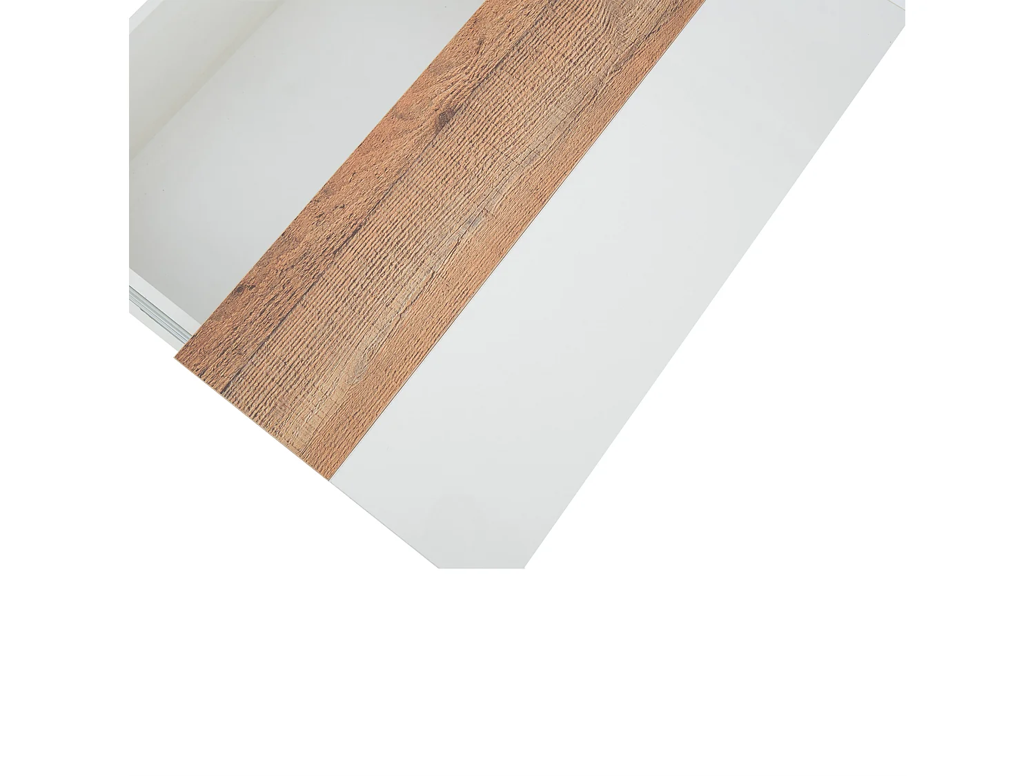Table Basse Blanc avec Plateau Coulissant, 2 Compartiments de Rangement, 70x70x39 cm - Bois Naturel