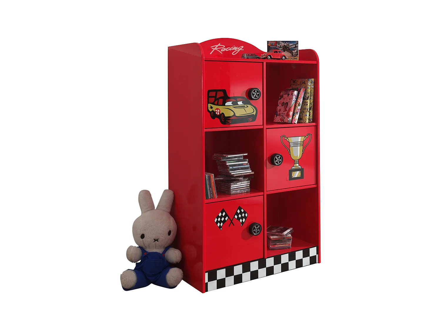 Armoire Enfant "Race" 133cm Rouge
