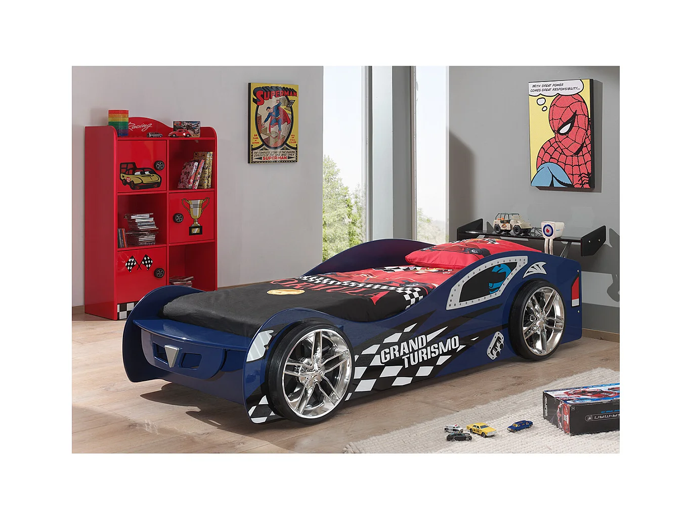 Armoire Enfant "Race" 133cm Rouge