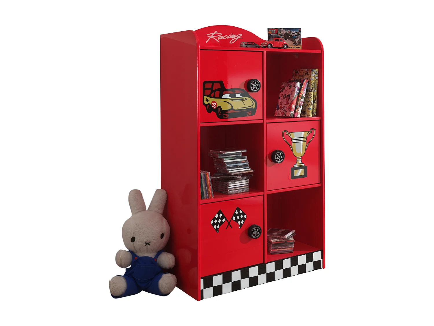 Armoire Enfant "Race" 133cm Rouge