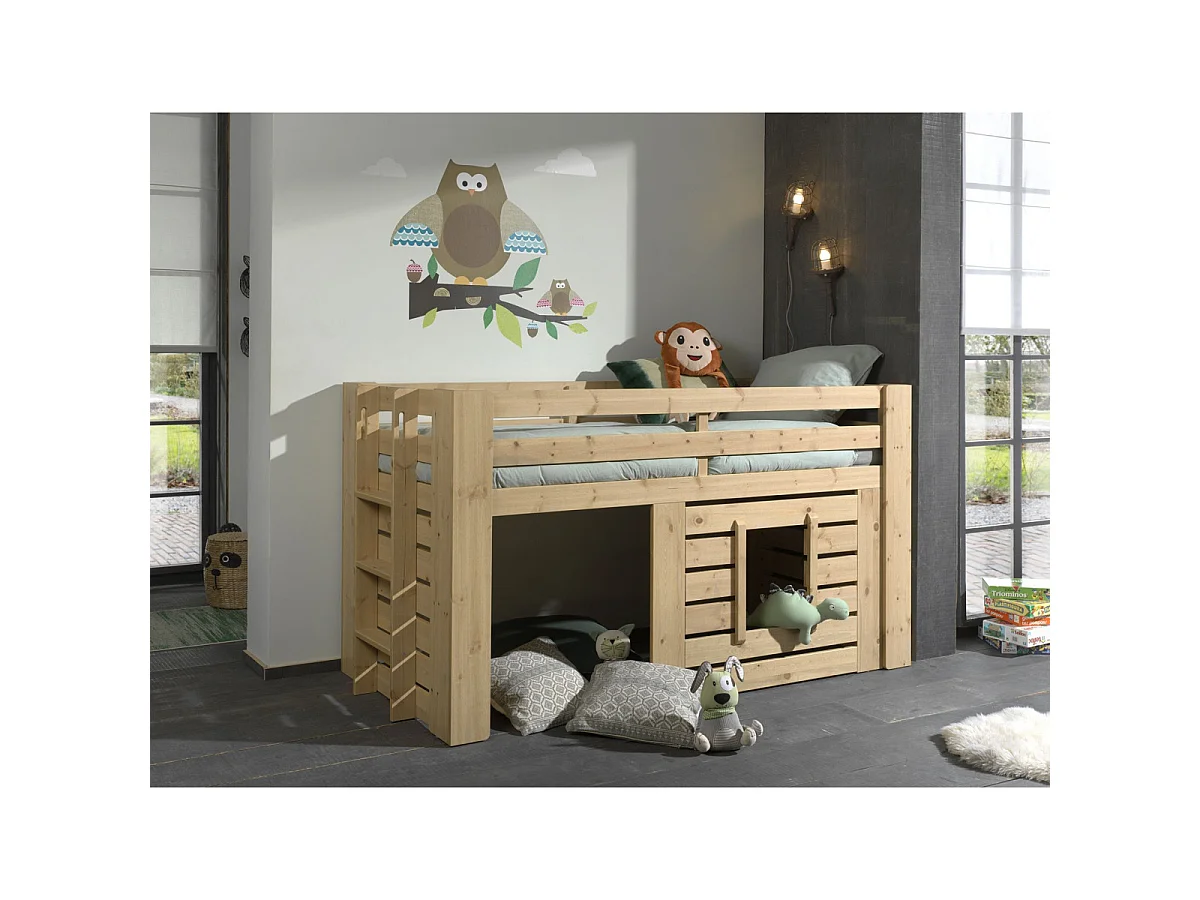 Lit Combiné Compact Enfant "Oliver" 90x200cm Chêne