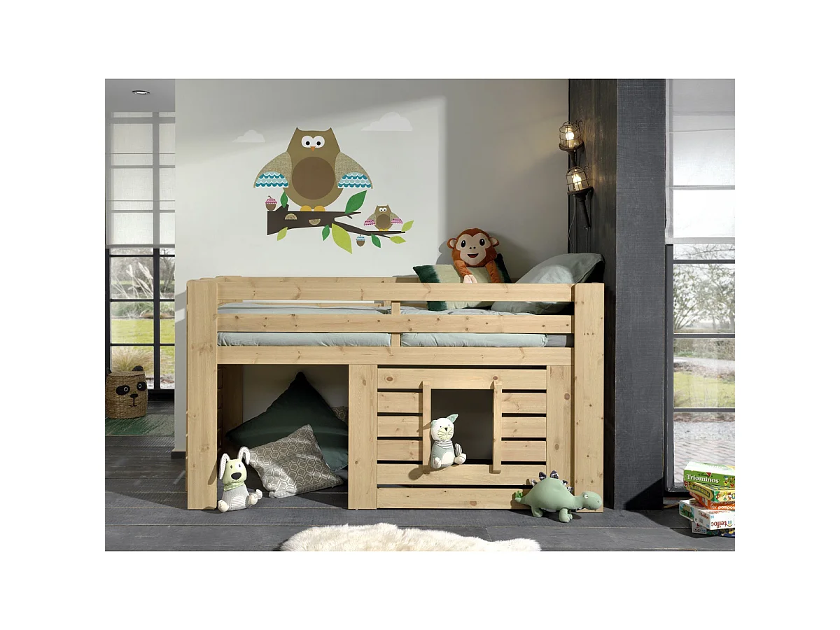 Lit Combiné Compact Enfant "Oliver" 90x200cm Chêne