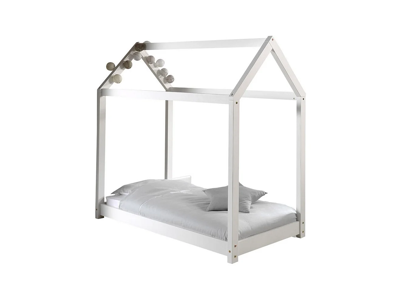Lit Enfant Design "Cabane" 70x140cm Blanc