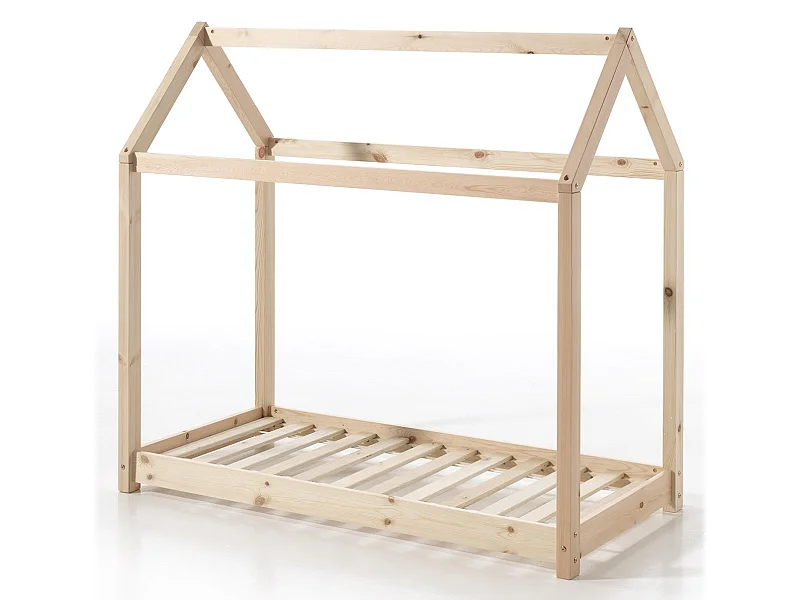 Cama Cabana 70x140 cm pino macizo claro Cabana