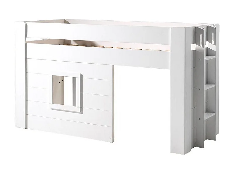 Lit Enfant Cabane "Noah" 90x200cm Blanc