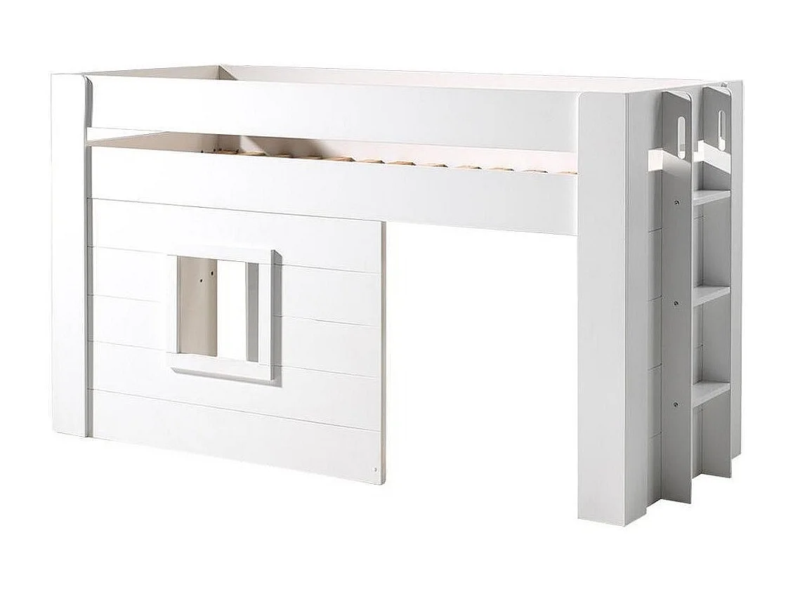 Lit Enfant Cabane "Noah" 90x200cm Blanc