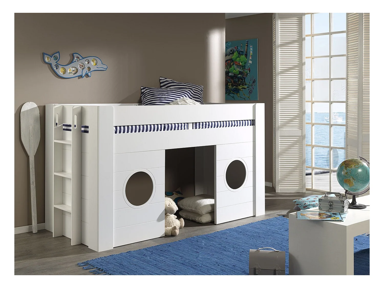 Lit Combiné Enfant "Freya" 90x200cm Blanc