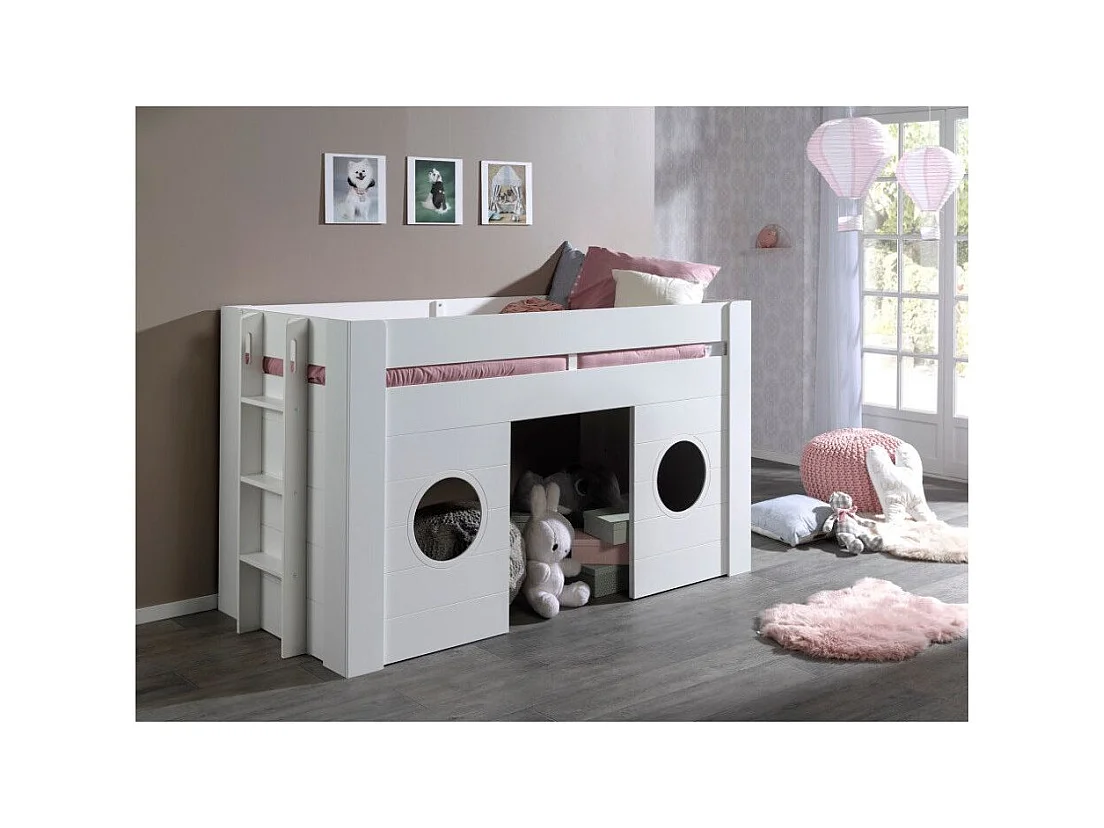 Lit Combiné Enfant "Freya" 90x200cm Blanc