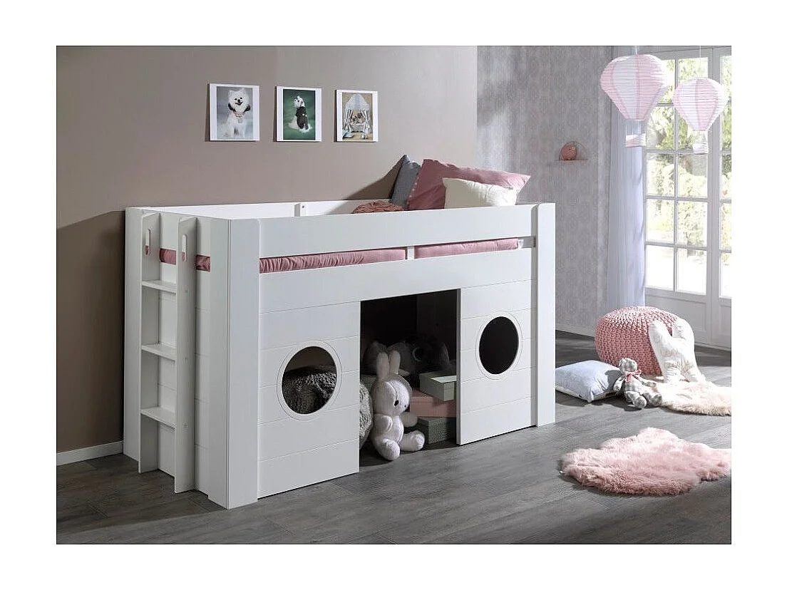 Lit Combiné Enfant "Freya" 90x200cm Blanc