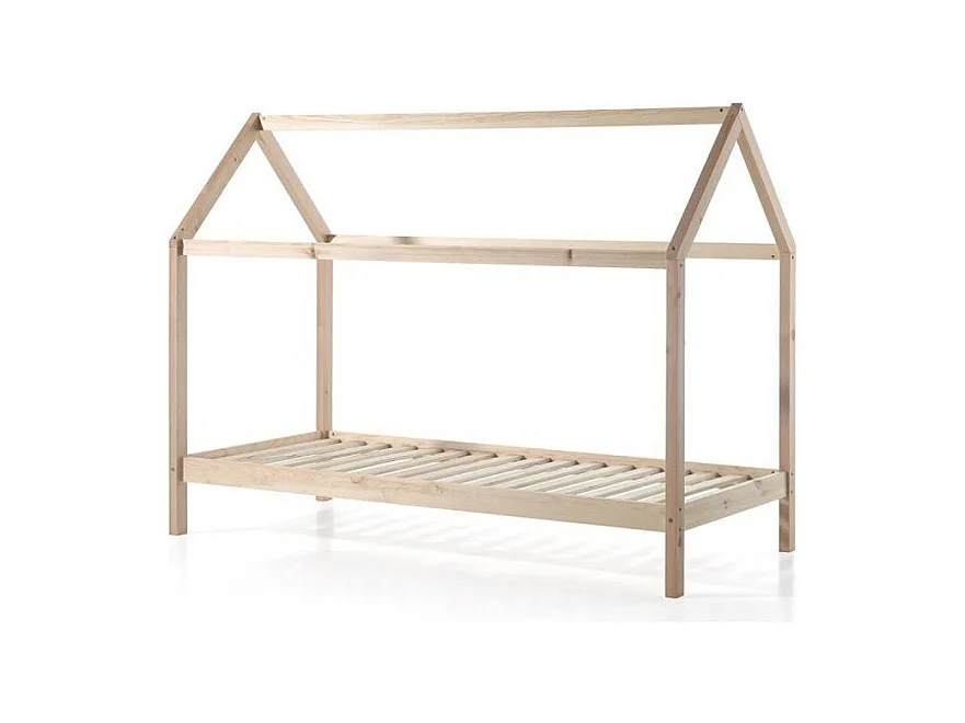 Lit Enfant Cabane "Dallas" 90x200cm Naturel